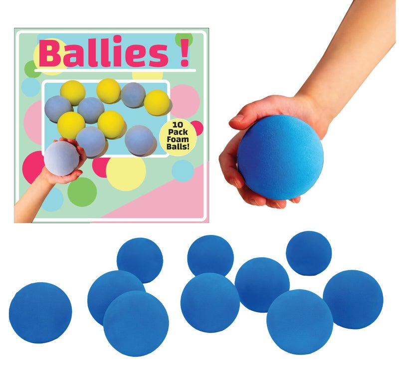 Johnny World Ballies - 10-Pack of The Best Soft Foam Play Balls for Kids - Indoor & Outdoor Bouncy Fun - Safe, Lightweight, Colorful Balls for Games, Learning & Play! - Image 1